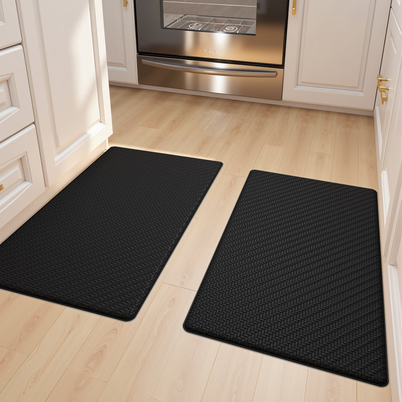 Tapis de cuisine anti-fatigue Jendrik, Noir, 17 po x 29 po et 17 po x 29 po