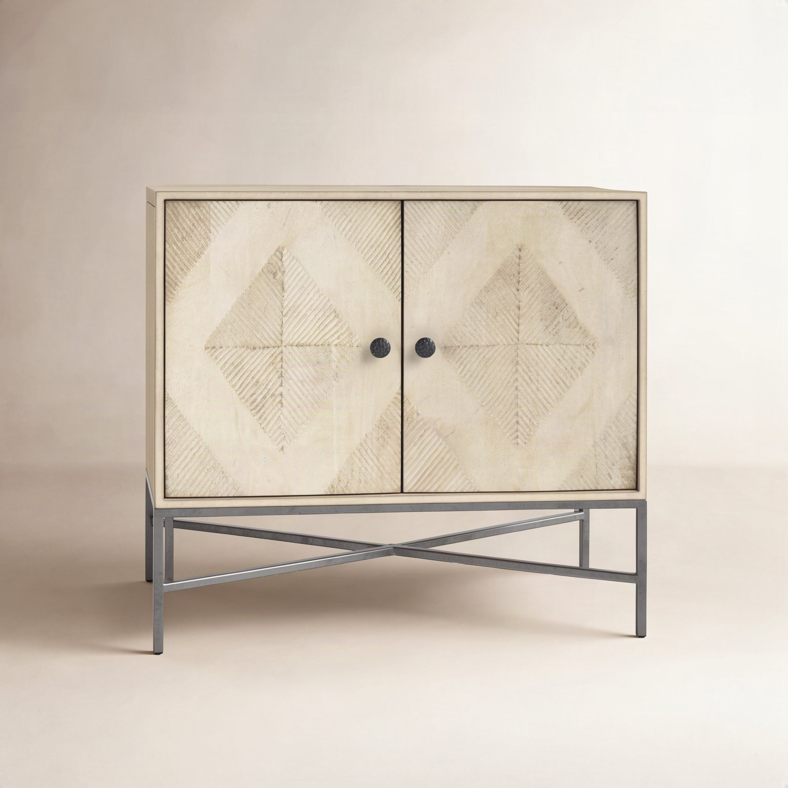 Windcrest Solid Wood Storage Cabinet, Blonde