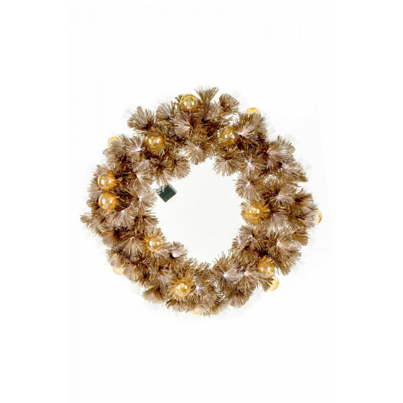 Faux Lighted Pine 22'' Wreath