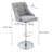 Annasha Swivel Upholstered Adjustable Height Counter Stool with Metal Frame-975498624