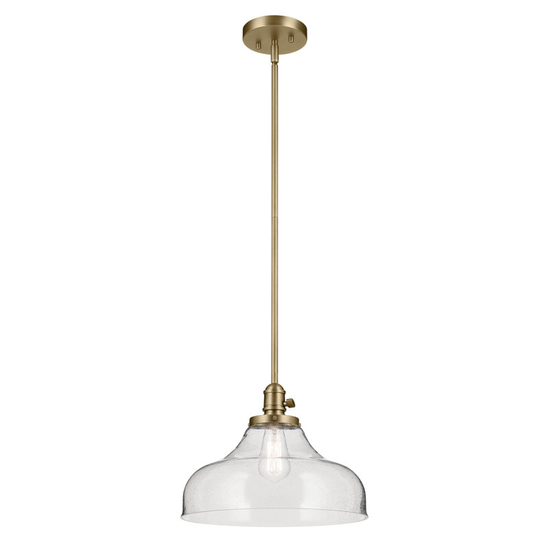 Luminaire suspendu 1 lumière 11,25 po, Laiton naturel