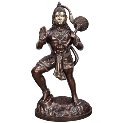 Idole en laiton de 66 po Hanuman, 66 po