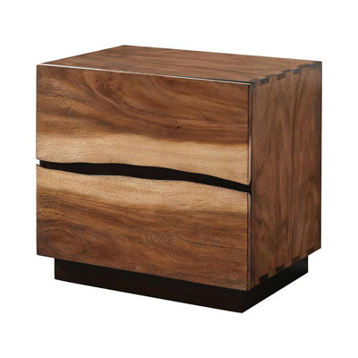 Table de chevet 2 en style avec superbe grain de café moderne en forme de porto et noyer