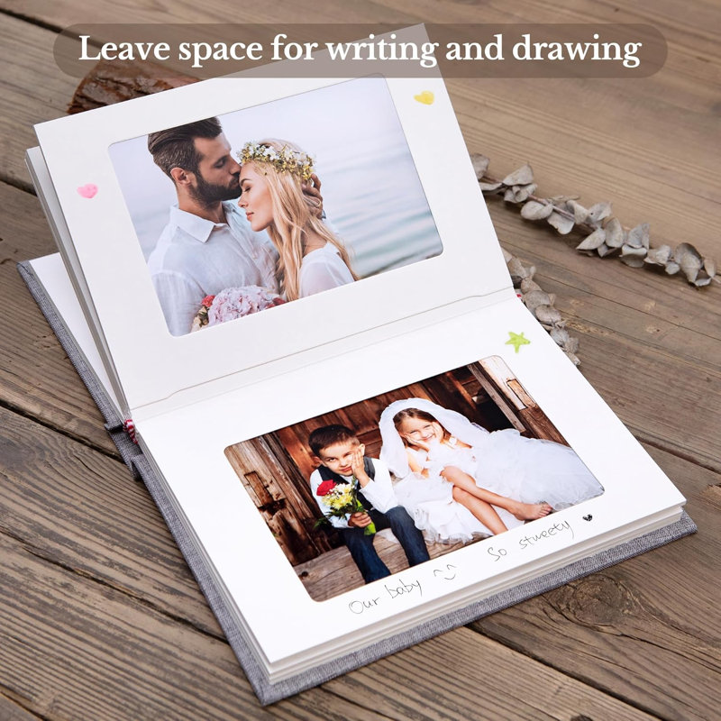 Small 4x6 Photo Album with Writing Space Holds 20