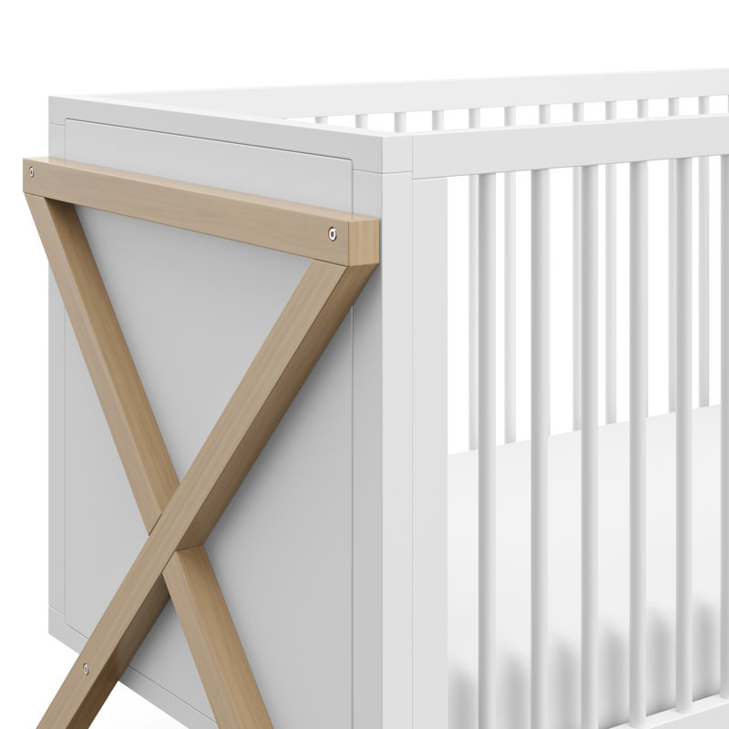 Lit de bébé convertible 3-en-1 Equinox, Blanc / Bois flotté