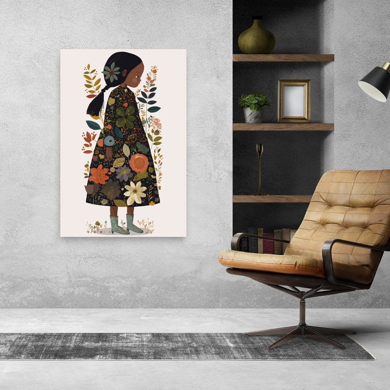 Impression d'art mural floral, H 48 po x l 32 po