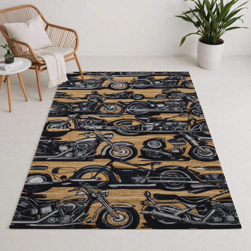 Tapis intérieur et extérieur noir Transport, Rectangulaire 3 pi x 5 pi