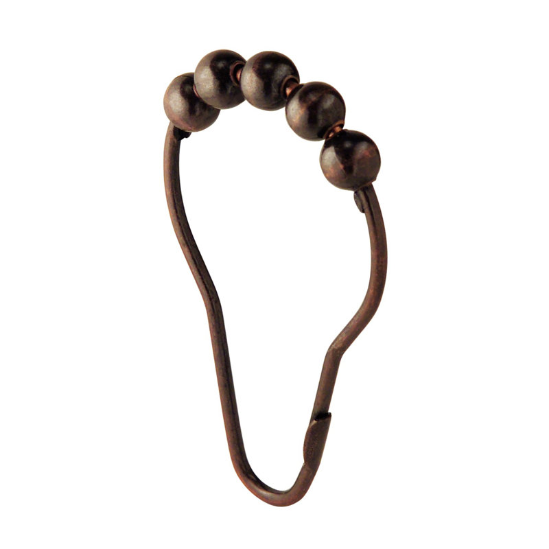 iDesign Steel Rollerz Shower Curtain Rings/Hooks - Bronze, Bronze