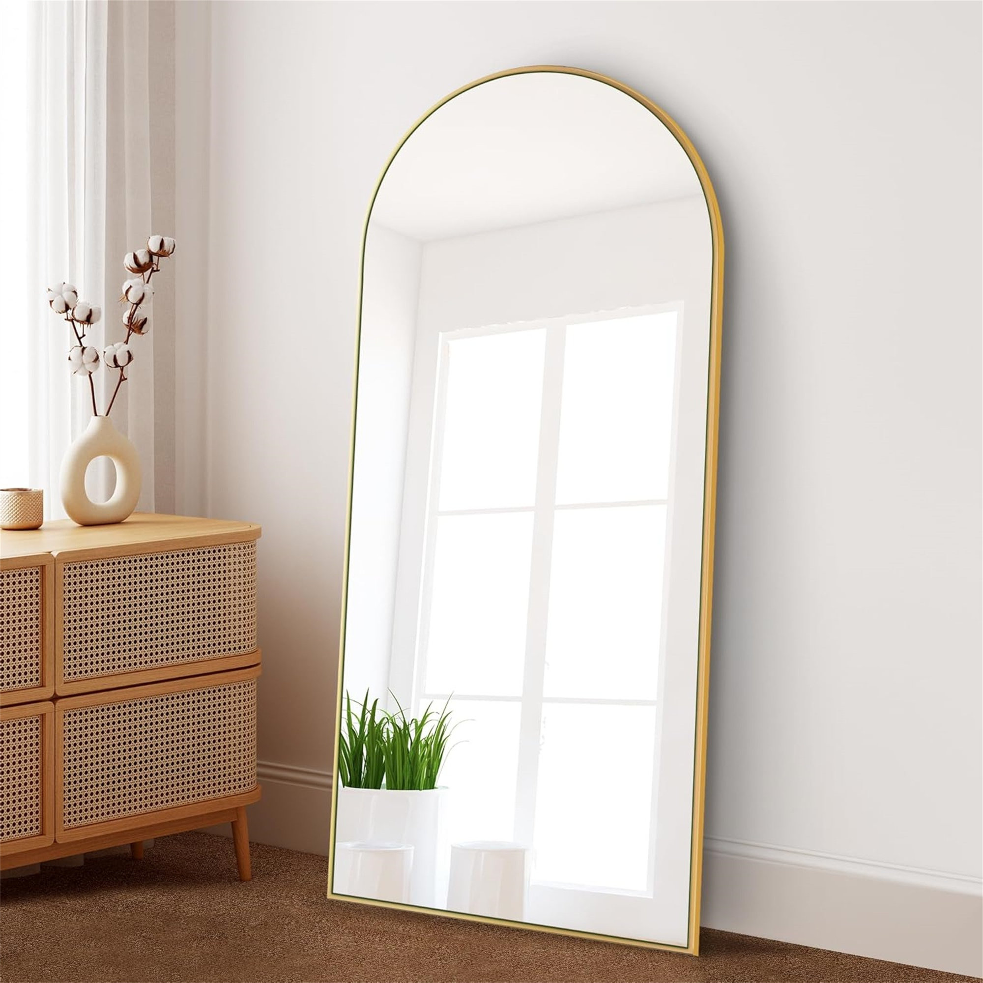 Mercer41 Arch Full Length Mirror, Modern Design Standing Floor Mirror