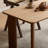 Rectangular solid wood dining table-878360756