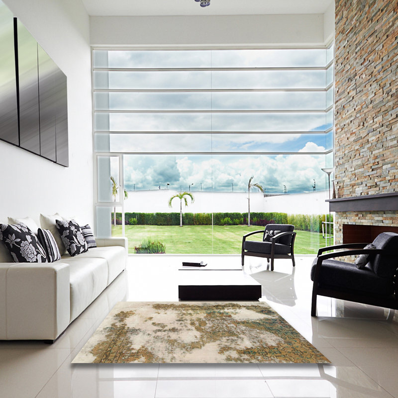 Abstract Indoor Rug, Square 3'