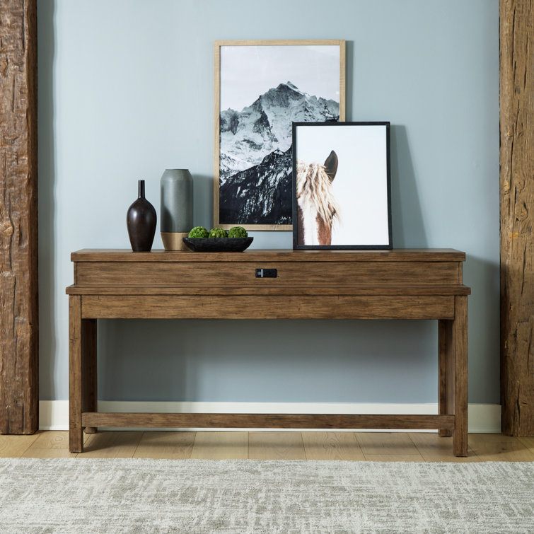Ikshan Console Bar Table w/ Charging Station