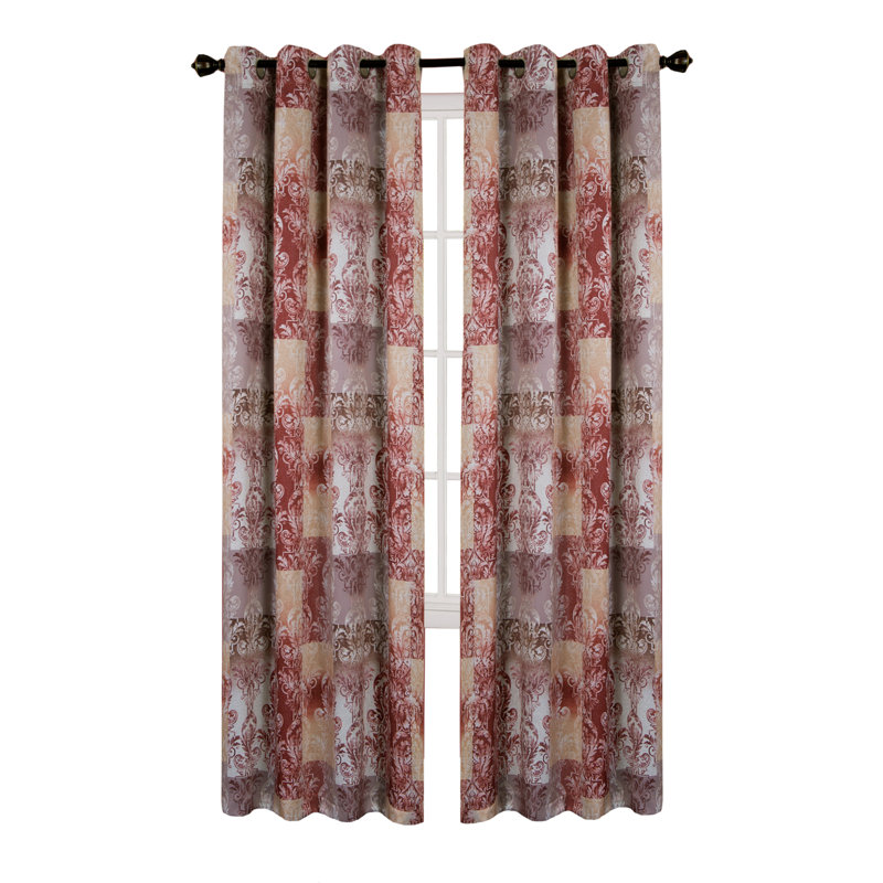 Kirschner Polyester Room Darkening Curtain Single Panel, Marsala, 50" W x 84" L