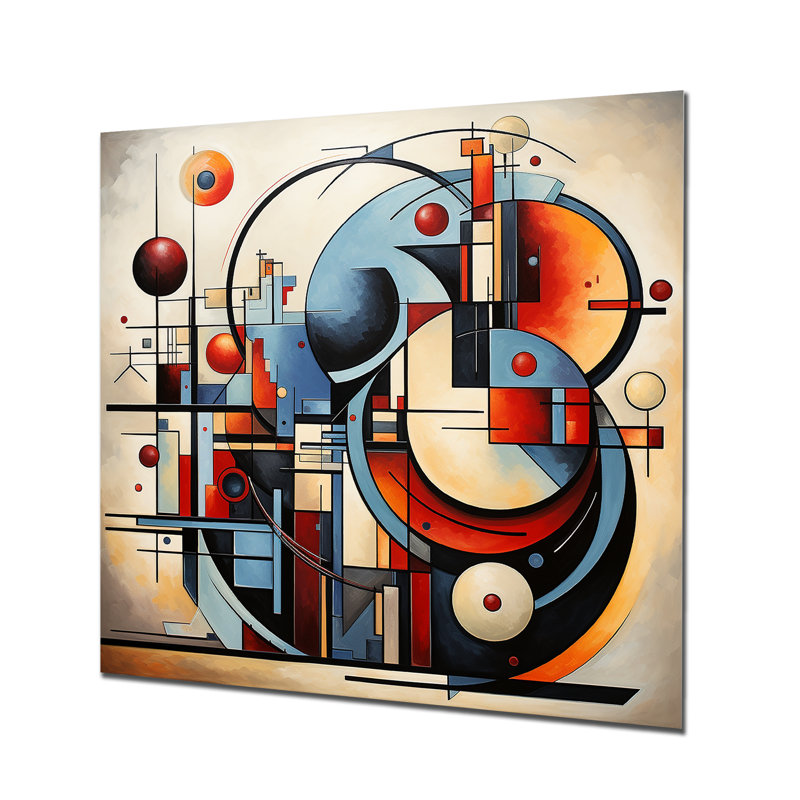 «Blue Supreme Abstract Realms I», reproduction d'art murale abstraite en métal, H 16 po x l 16 po