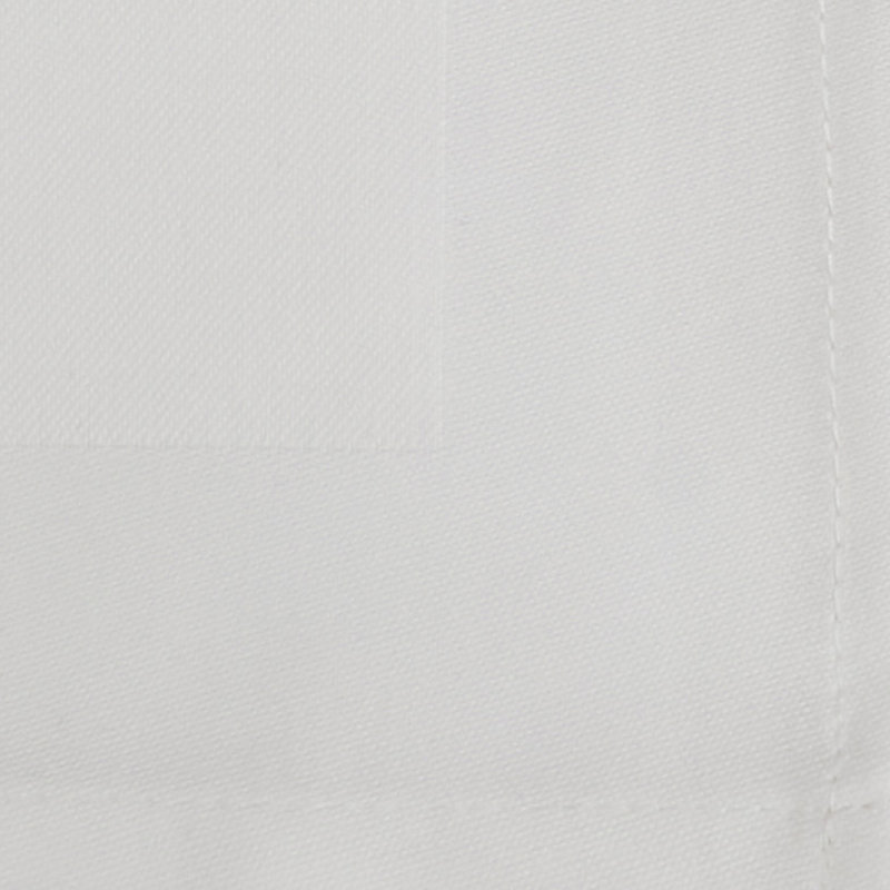 White Satin-Trimmed Damask Cotton Napkins, 20" x 20" Set of 4