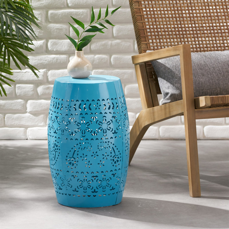 Table d'appoint Ruby de 12 po - bleu (seulement la table incluse), Bleu