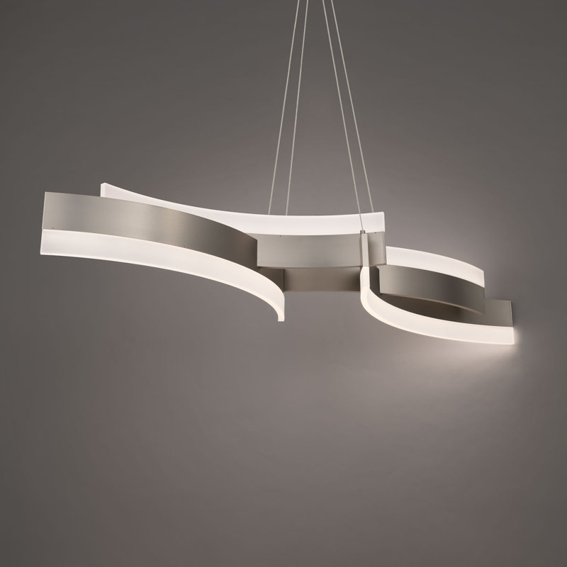Arcs 1 - Light LED Pendant, Brushed Nickel