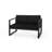 Rust Aluminum 3 Pc Chat , Dark Gray - Cushions For Sociable Patio & Backyard In A Stylish