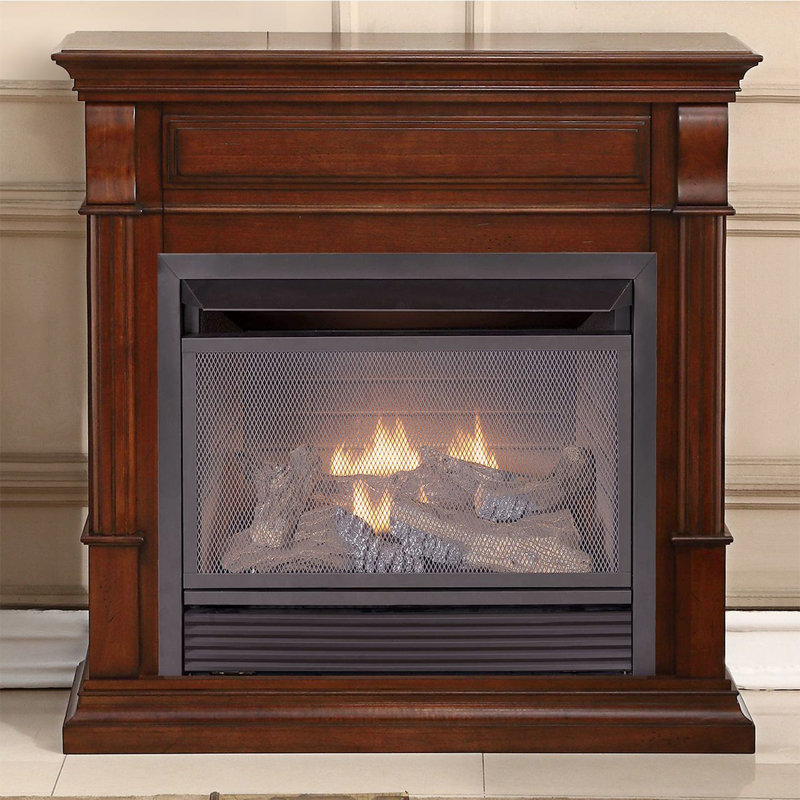 Zellmer 44'' W Ventless Fireplace, Auburn Cherry