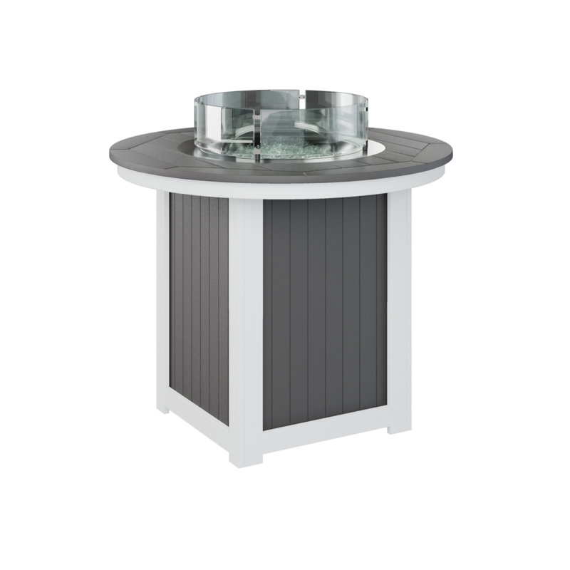 Foyer de table rond pour enfants de 44 po Berlin Gardens, Gris fumée, H 36,5 po x l 44 po x P 44 po
