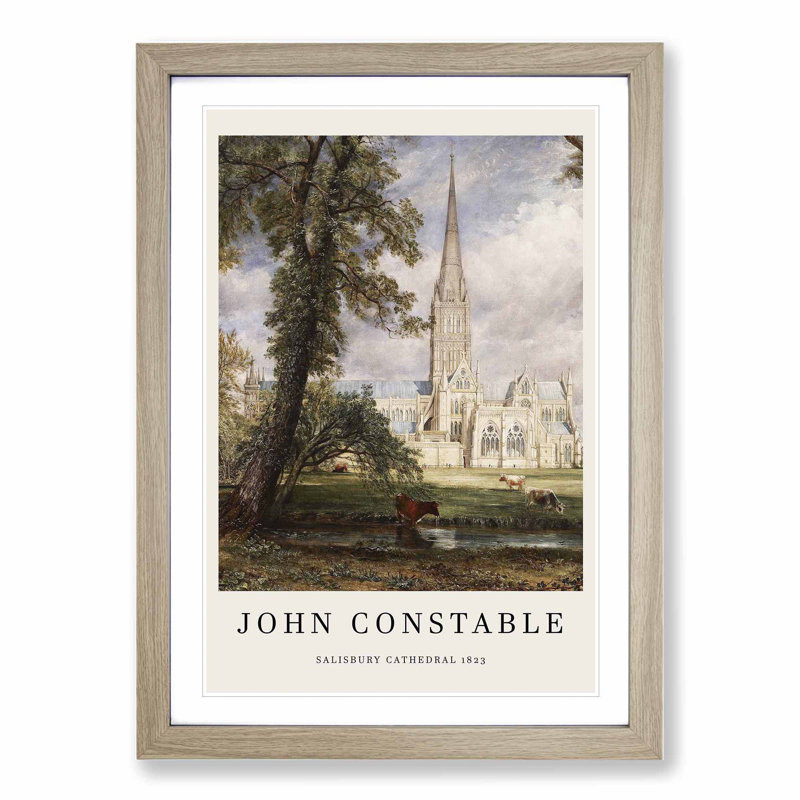 Salisbury Cathedral Vol.1 by John Constable - Picture Frame Graphic Art, 36cm H x 27cm W x 2cm D