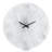 Hecker 23.6" Modern Faux Marble Silk-screened Glass Wall Clock with Silver Roman Numerals-1491269963