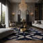 Tapis gris soyeux et moelleux-368394416