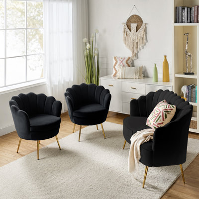 Hendrix Velvet Channel Tufted Living Room Set