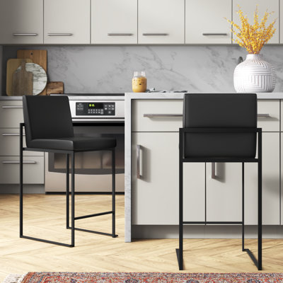Rakowski Upholstered Counter Stool with Metal Frame