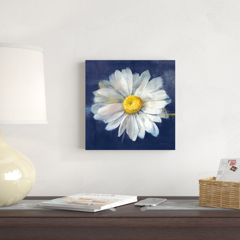 Boldest Bloom II - bleu foncé, H 12 po x l 12 po x P 1,25 po