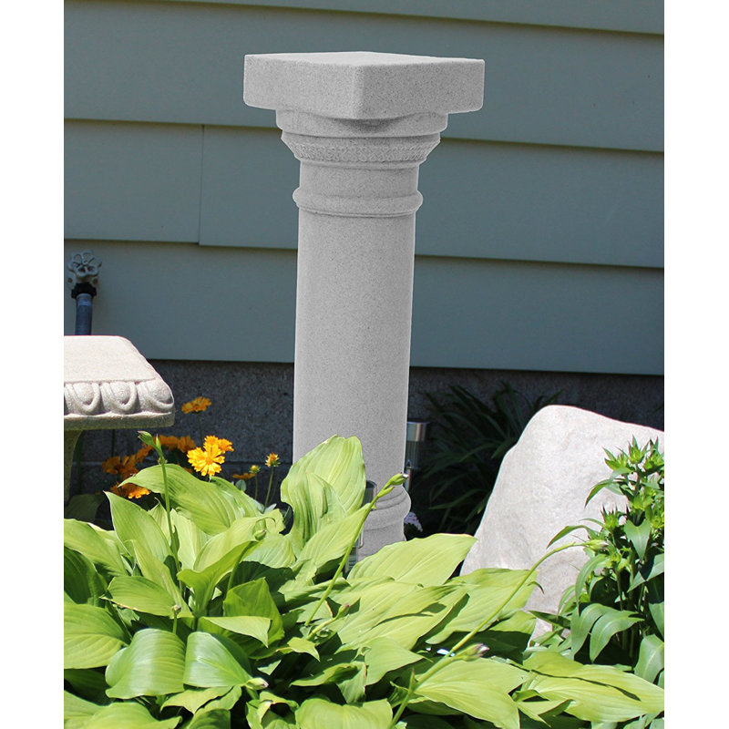 Piédestal à colonne Plumeri, gris