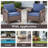 Outdoor Wicker Chairs Set With Cushions-1941472550