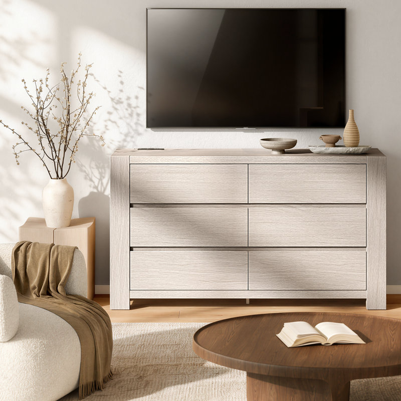 Commode 6 tiroirs 55 po Pura