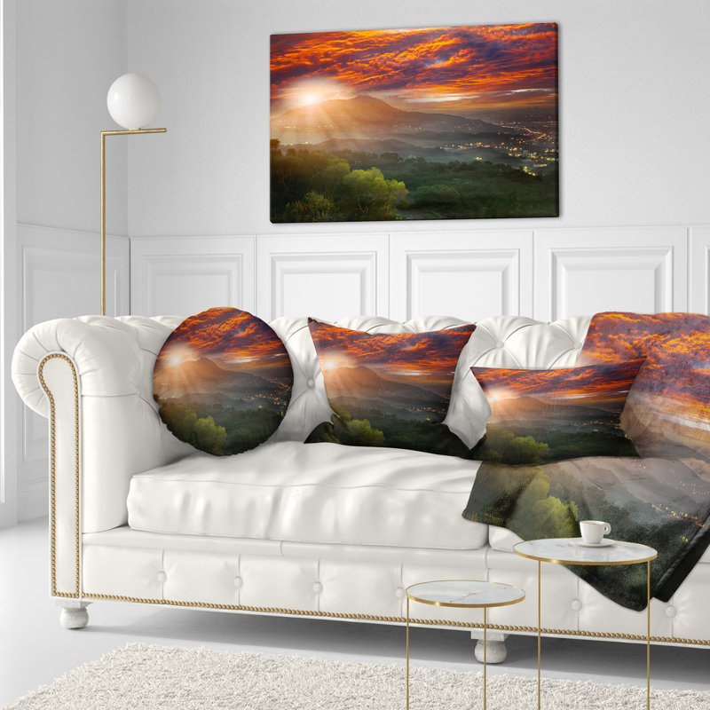 Coussin lombaire en soleil de guanyin mountain