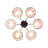 6 - Light Steel Dimmable Chandelier