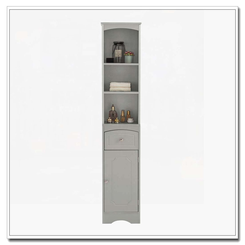 Armoire de rangement autoportante avec tiroirs, Gris