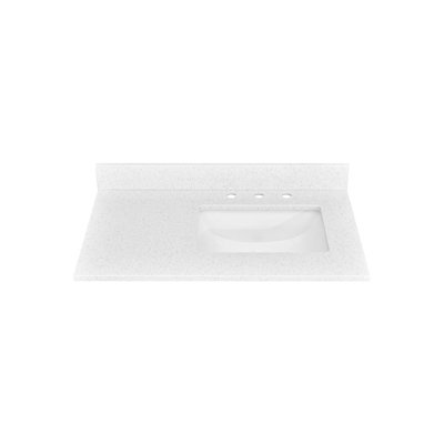 Ensemble de meuble-lavabo et dosseret en céramique 36 po x 22 po Quartz