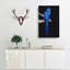 Blue Parrot in Abstract - Wrapped Canvas-55315547