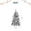 Arbre de Noël enneigé 4 pi avec pommes de pin, 170 branches, 120 lumières DEL et 11 modes de clignotant pour un décor festif