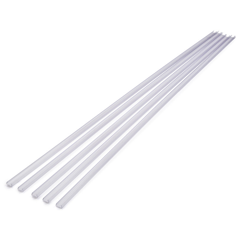 DELight DEL-M011M 5Pcs 3,3 pi canal de montage pour néon 7x14mm modèles DEL-D50W, DEL-D100W
