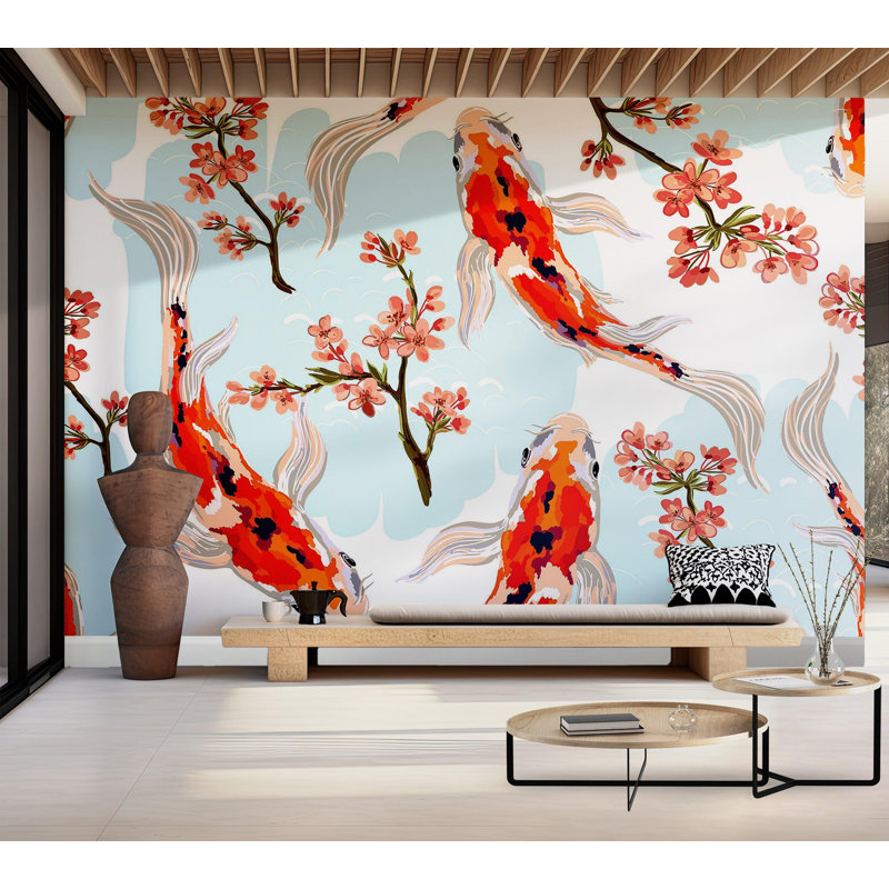 Papier peint de qualité supérieure - Koi, L 144 po x l 210 po