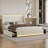 Queen Size Storage Platform Bed with Charging Station and Smart Control RGB LED Lights, Beige Upholstered Bed Frame with Storage Drawers, USB & Type-C Charging Ports, Soft Linen Padded Headboard, 2 Under-Bed Storage Drawers, No Box Spring Needed-31498364-5331846