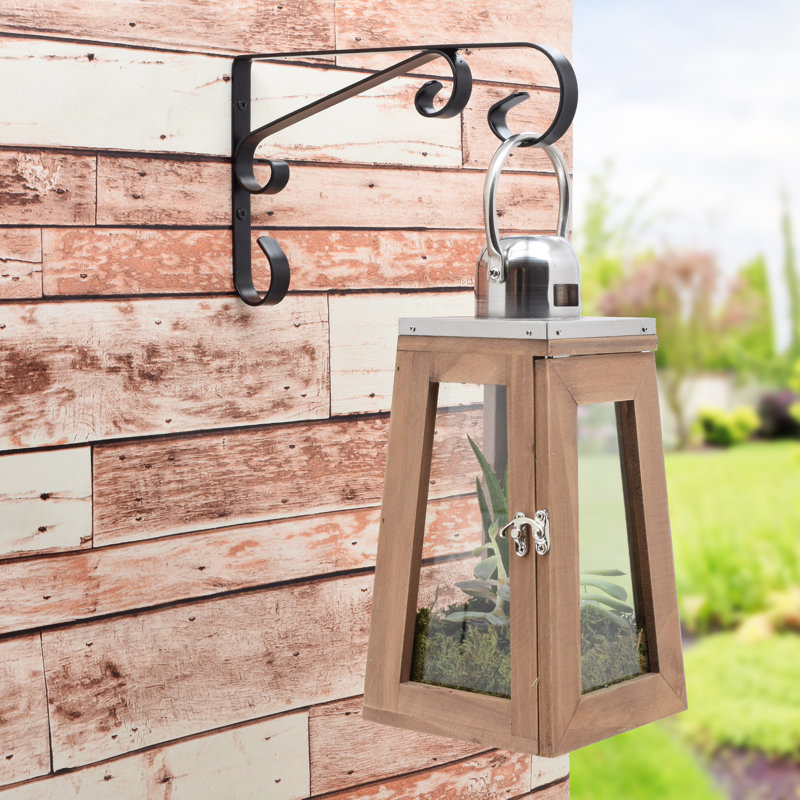 Aubreona Metal Weather Resistant Bracket Plant Stand, 7" H x 0.5" W x 16" D