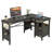 Nedyo 60" Farmhouse L Shaped Executive Desk with Storage Cabinet, Wood Home Office Desk with Headphone Hook-1321098246