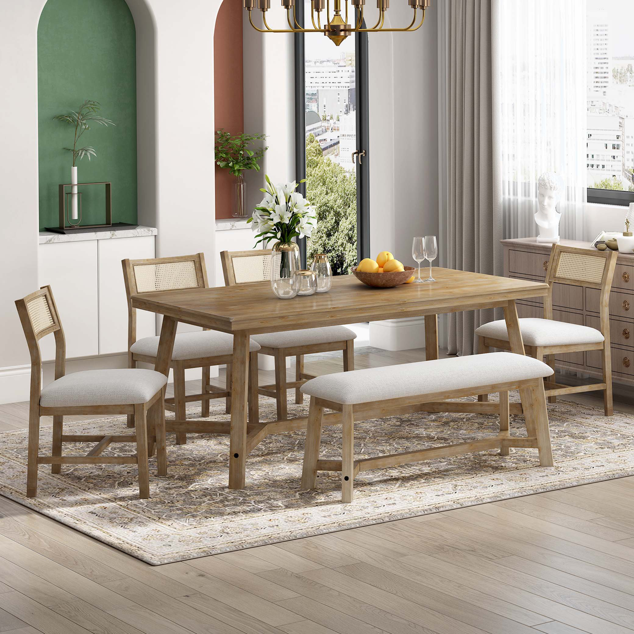 Gracie Oaks 6 Pieces Dining Table Sets Wayfair
