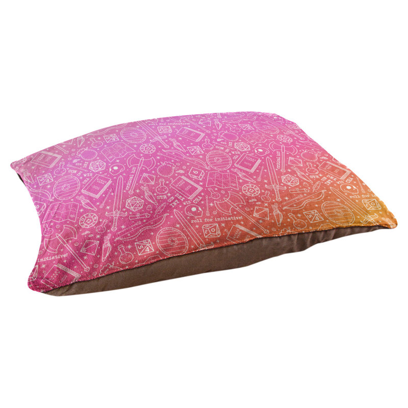 Coussin Byrge, Grand (l 42,5 po x P 32,5 po x H 14 po), Rose / jaune