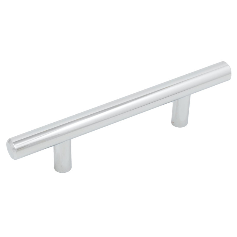Polished Chrome 3-Inch Bar Cabinet Pull with Mounting Hardware