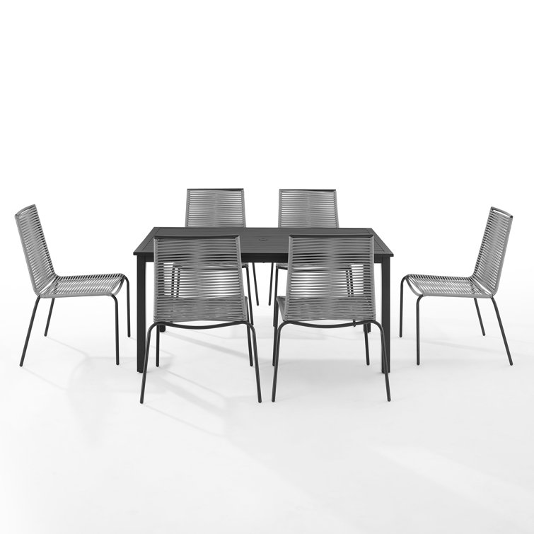 Bettis 60'' Rectangular 6 - Person Outdoor Dining Set
