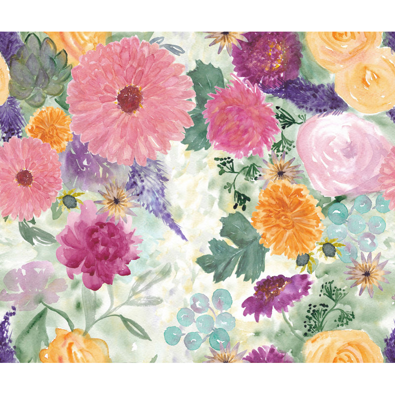 Murale florale, L 100 po x L 100 po