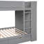 Lit superposé double gris avec compartiments de rangement - tiroirs et armoire, bois massif, aucune fondation nécessaire, installation de sommeil confortable dans une armoire à 2 couches pour un espace de vie collégial-1849027448-1849027455
